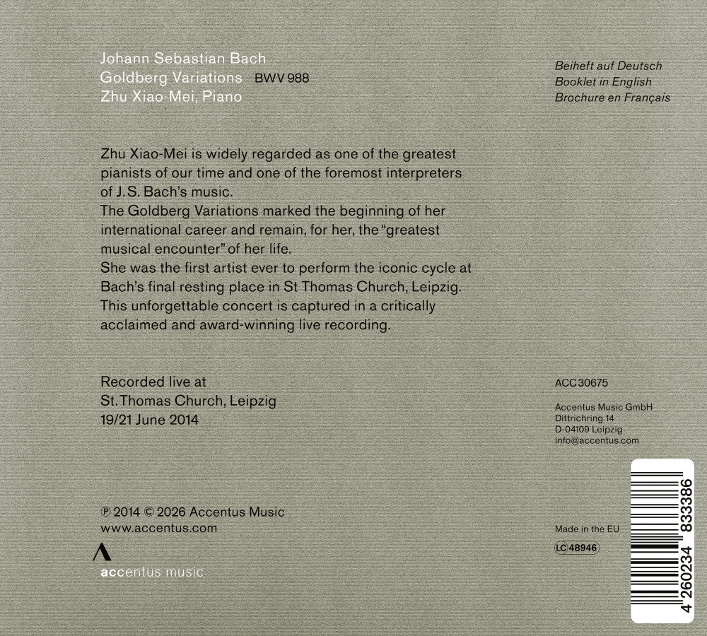 [예약] 바흐: 골드베르크 변주곡 - 2014년 성 토마스 교회 실황